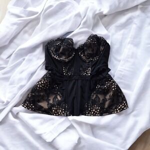 Victoria's Secret Black Lace Bustier